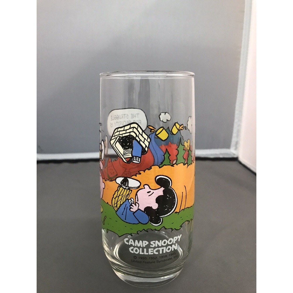 Vintage Peanuts Camp Snoopy McDonald's Drinking Glass‎ Charlie Brown Collectors